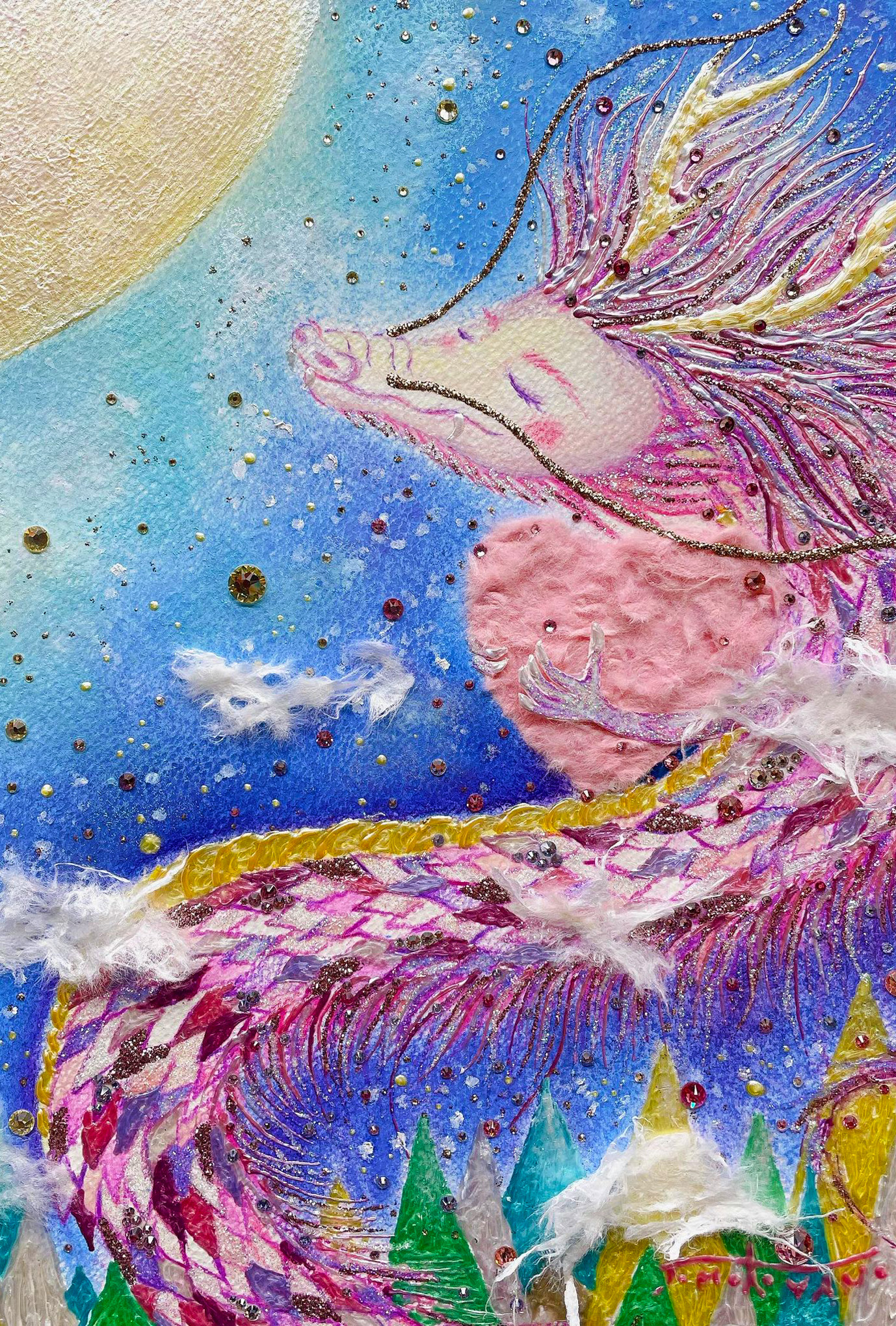 【オーダー龍🐉】お客様の龍を描きます。降りて来た龍は、優しく愛に溢れた龍でした。ホスピタルアート　龍の絵　癒しの絵　ヒーリングアート　Dragon 龍のイラスト　龍の絵画家　龍の絵かわいい　イラスト　ART パステル画　色鉛筆